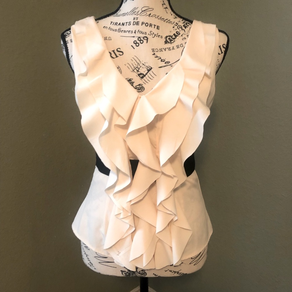 Alethea stunning blouse. Black& cream. size small